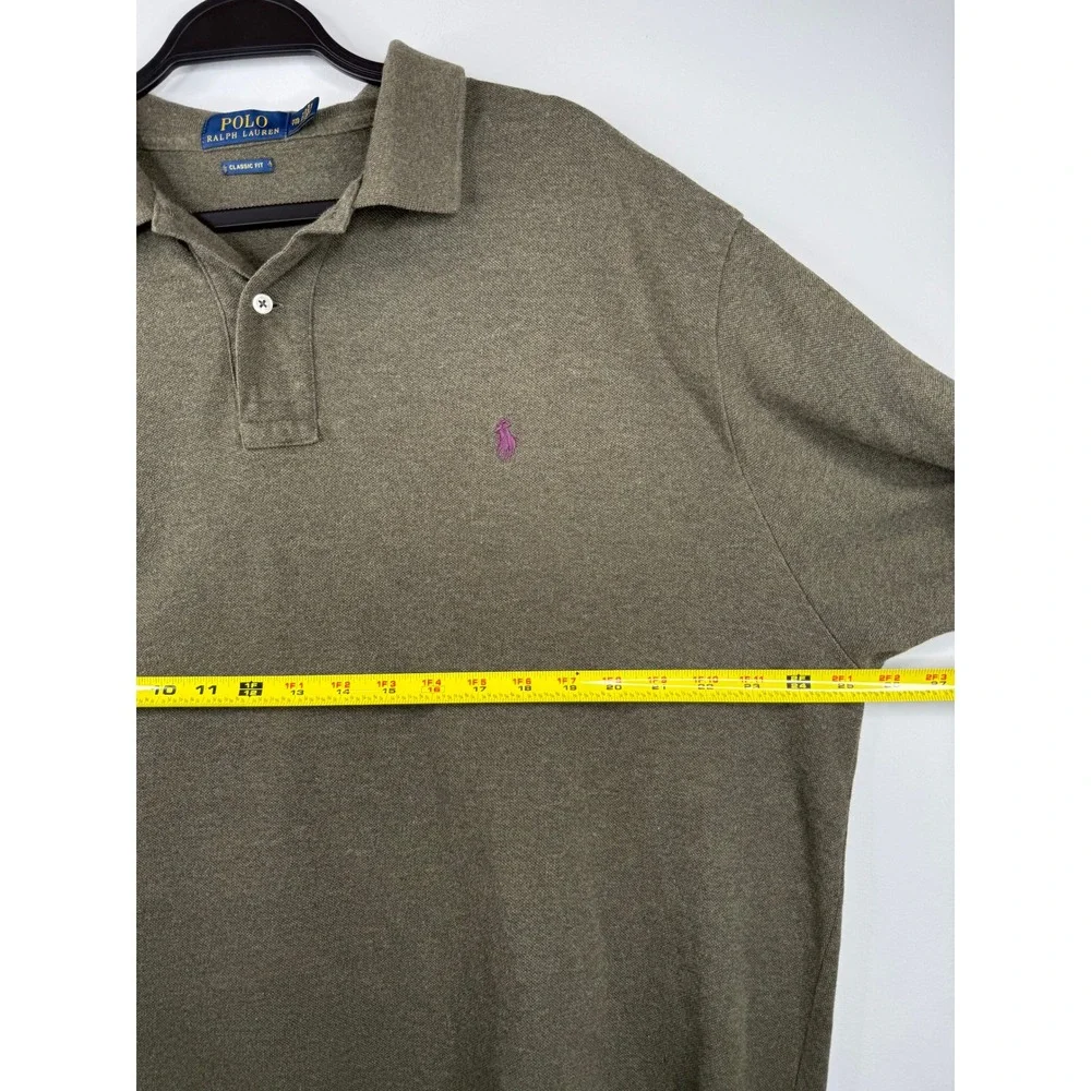 Polo Ralph Lauren Mens XXL Classic Fit Olive Green Short Sleeve 100% Cotton